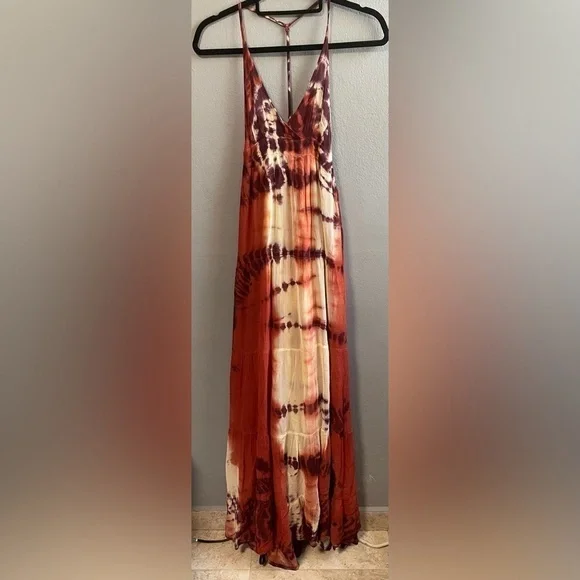 NWOT RAGA Ravi Halter Maxi Dress Halter Tie Dye Maxi Dress. Size Small - Picture 4 of 8